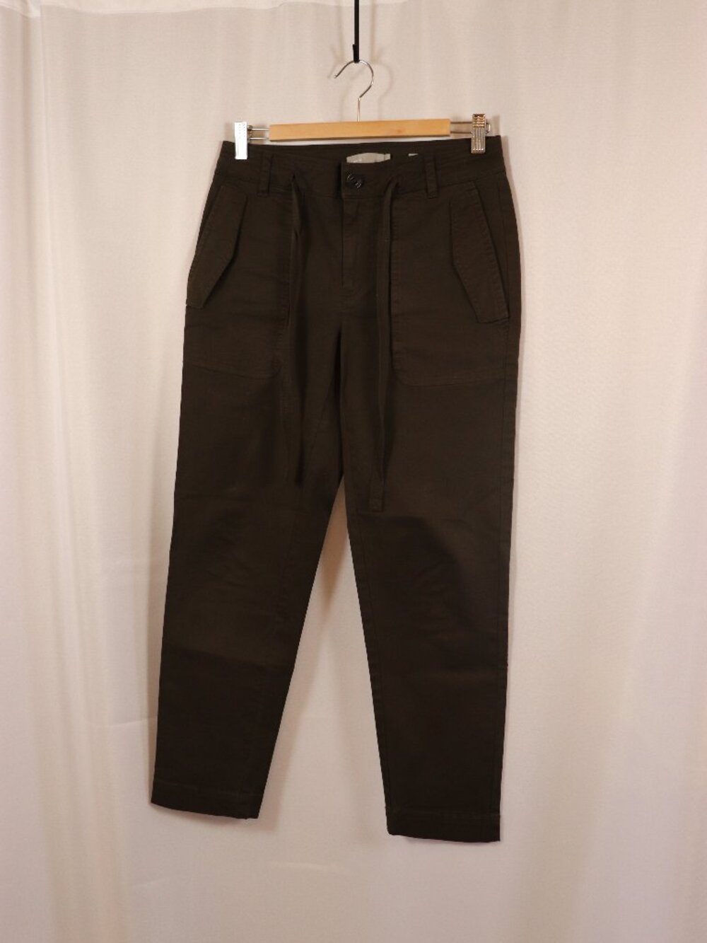 Vince Women’s Dark Olive Slacks – Size 4 – Tailored Designer Trousers